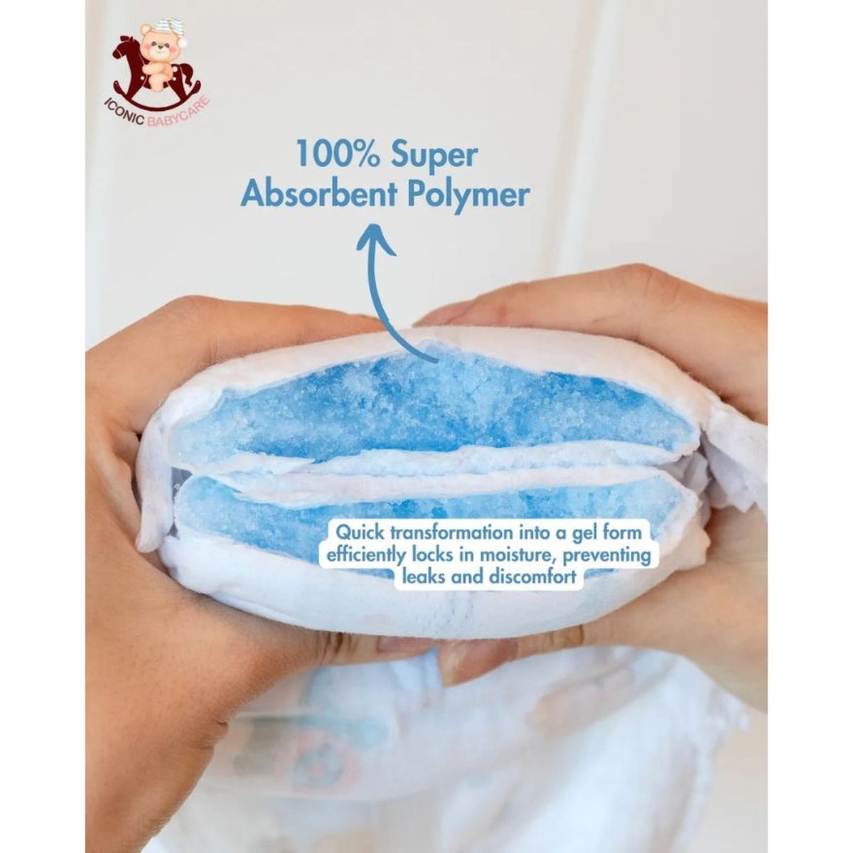Iconic Babycare Ultrasoft Day & Night Baby Tape Diapers  (NB/ S/ M/ L) | Ultrasoft & Thin Super Absorbent