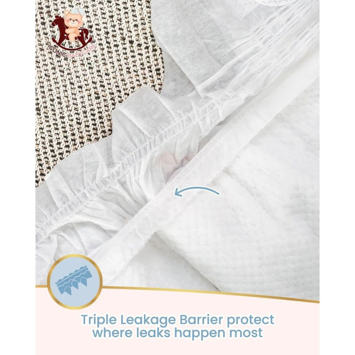 Iconic Babycare Ultrasoft Day & Night Baby Pants (M/ L/ XL/ XXL) | Ultrasoft & Thin Super Absorbent