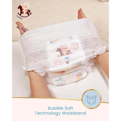 Iconic Babycare Ultrasoft Day & Night Baby Tape Diapers  (NB/ S/ M/ L) | Ultrasoft & Thin Super Absorbent