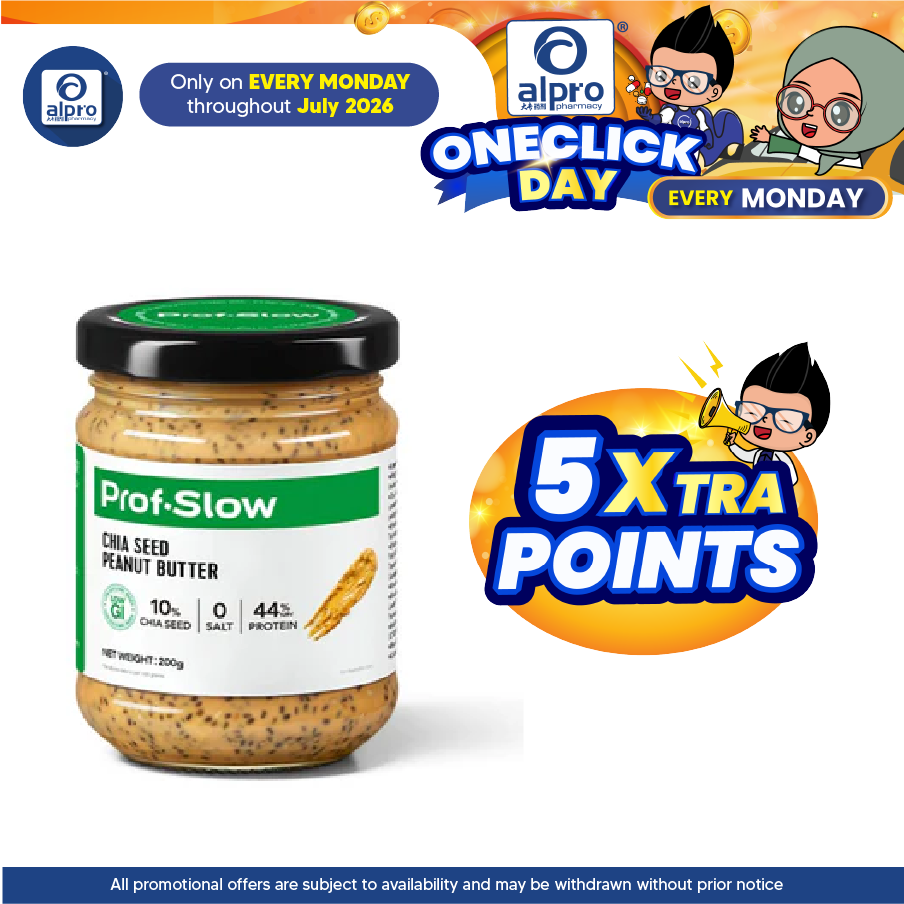 Prof. Slow Chia Seed Peanut Butter 200g [Exp Date: 11/2026] | Maintain Blood Sugar Level Prof. Slow