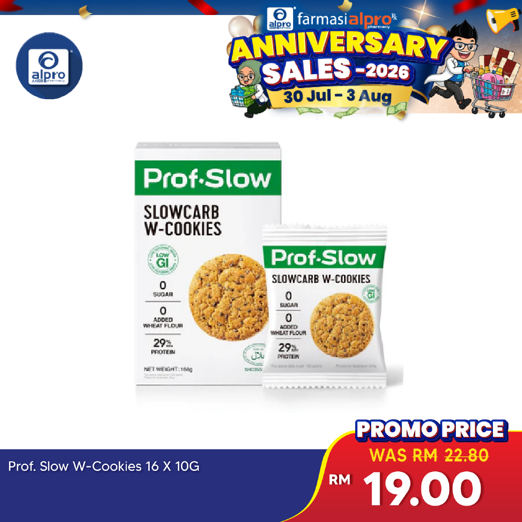 Prof. Slow W-Cookies 10g x 16 [Exp Date 11/2026] | Weight Management & Blood Sugar Control Prof. Slow