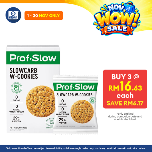 Prof. Slow W-Cookies 10g x 16 [Exp Date 11/2026] | Weight Management & Blood Sugar Control