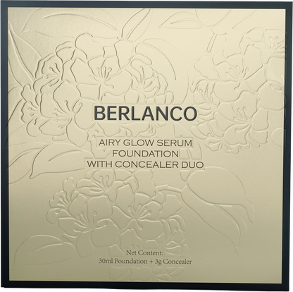 Berlanco Airy Glow Serum Foundation + Concealer Duo SPF30+++ 30g | Lightweight & Seamless Finish