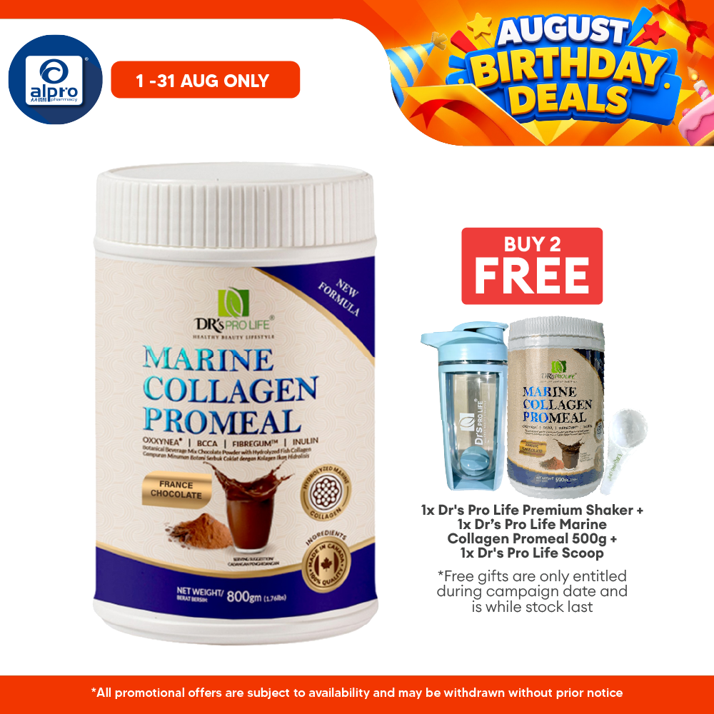 Dr's Pro Life Marine Collagen PROMEAL 800g | Improve Skin Elasticity & Texture with France Chocolate Dr's Pro Life