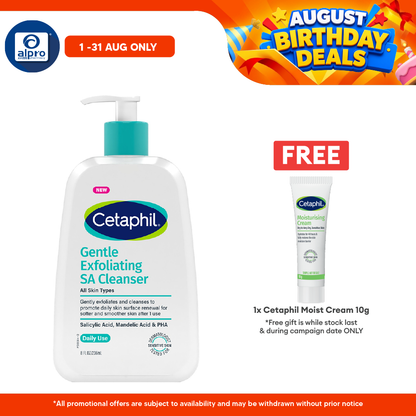 Cetaphil Gentle Exfoliating SA Cleanser 236mL | Remove Pore Clogging Buildup Cetaphil