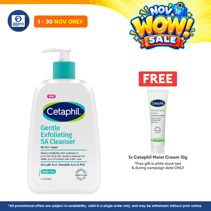 Cetaphil Gentle Exfoliating SA Cleanser 236mL | Remove Pore Clogging Buildup