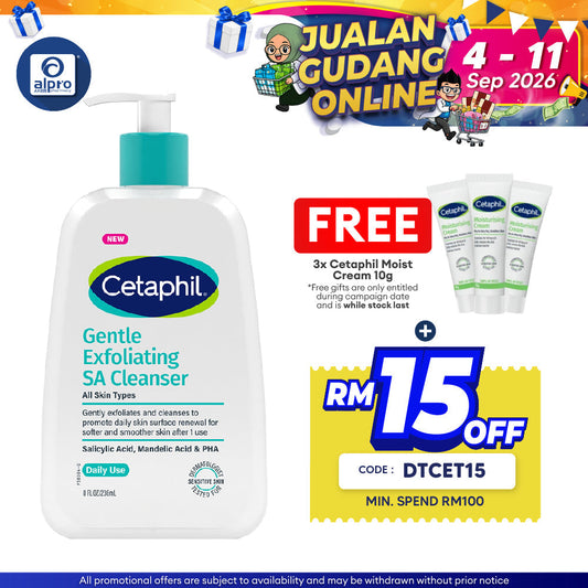 Cetaphil Gentle Exfoliating SA Cleanser 236mL | Remove Pore Clogging Buildup Cetaphil