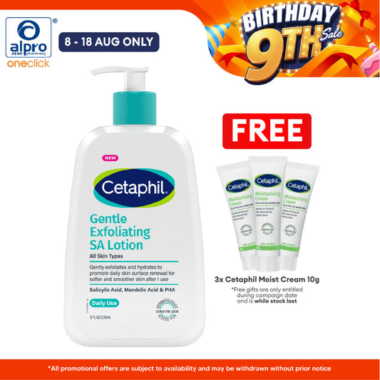Cetaphil Gentle Exfoliating SA Lotion 236mL | Improve Skin Tone & Texture Cetaphil