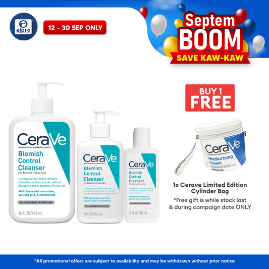 CeraVe Acne Blemish Control Cleanser 88mL | Reduce Blackheads & Improve Pores
