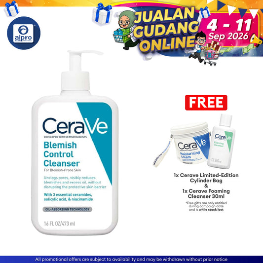 CeraVe Acne Blemish Control Cleanser 473mL | Reduce Blackheads & Improve Pores Cerave