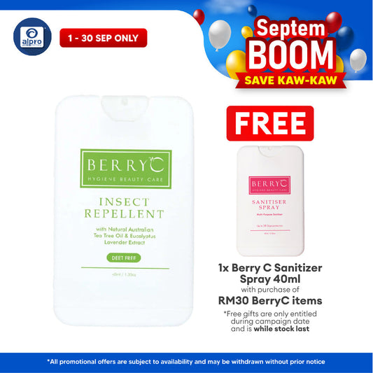 BerryC Insect Repellent Spray 40mL | Ultra Portable Insect Repellent Berry C
