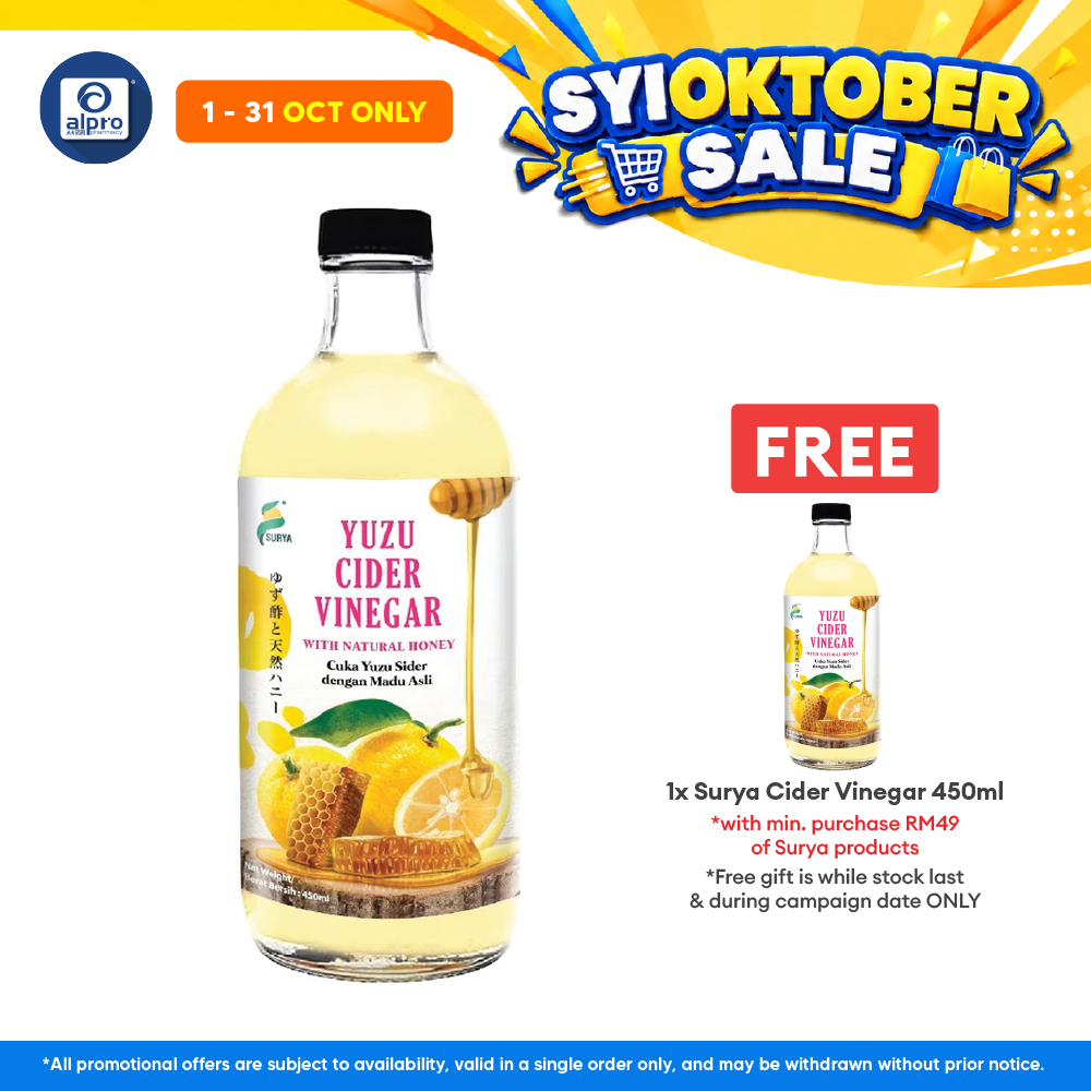 Surya Yuzu Cider Vinegar 450mL | Aids Weight Management