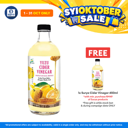 Surya Yuzu Cider Vinegar 450mL | Aids Weight Management