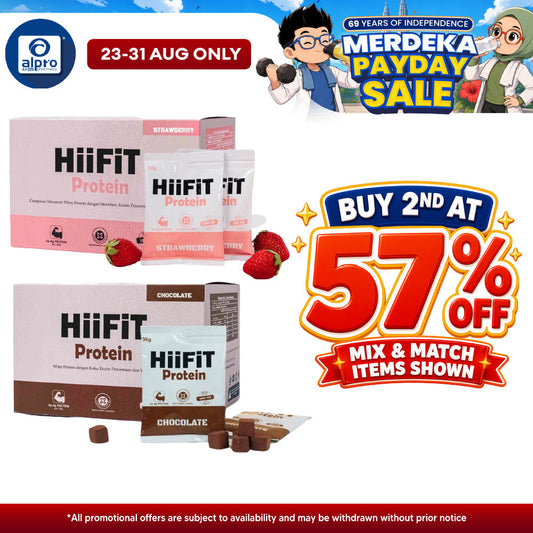 HiiFiT Hii-K Protein (Strawberry/ Chocolate) 30g ×14s | Post-Exercise Recovery & Energy Balance HiiFiT