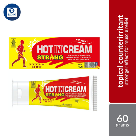 Hotin Cream Strong - Topical Counterirritant 60g | Stronger Effect for Muscle Relief HOTIN