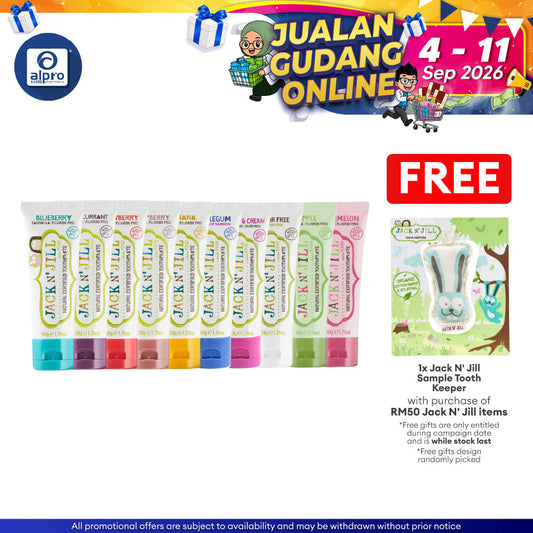 Jack N' Jill Natural Certified Toothpaste (Assorted) 50g | Soothe Gums & Prevent Tooth Decay Jack N Jill
