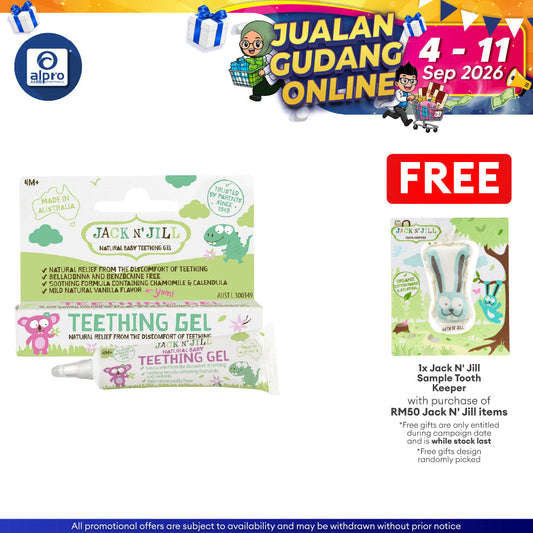 Jack N' Jill Natural Baby Teething Gel 15g | Natural Relief & Vanilla Flavoured Jack N Jill