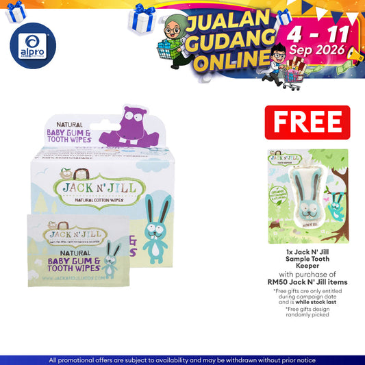 Jack N' Jill Natural Baby Gum & Tooth Wipes - 25 Pack | Supports Healthy & Strong Gums Jack N Jill