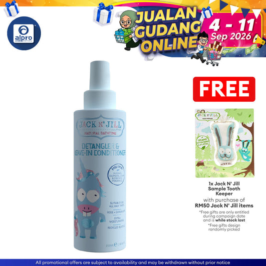 Jack N' Jill Detangler & Leave-In Conditioner - Natural 200mL | Suitable for All Hair Type Jack N Jill
