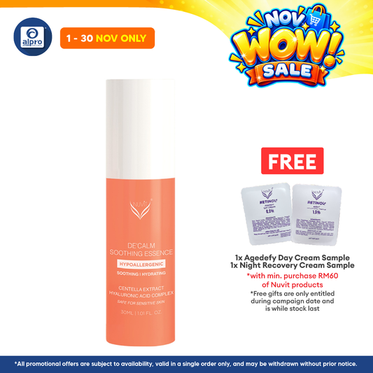Nuvit De'Calm Soothing Essence 30mL | Replenish Sensitive & Dehydrated Skin