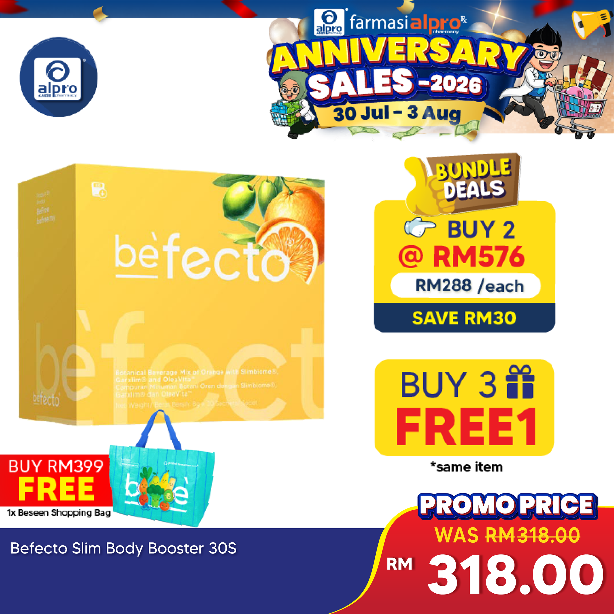 Befecto Slim Body Booster 30s | Support Weight Management Beseen