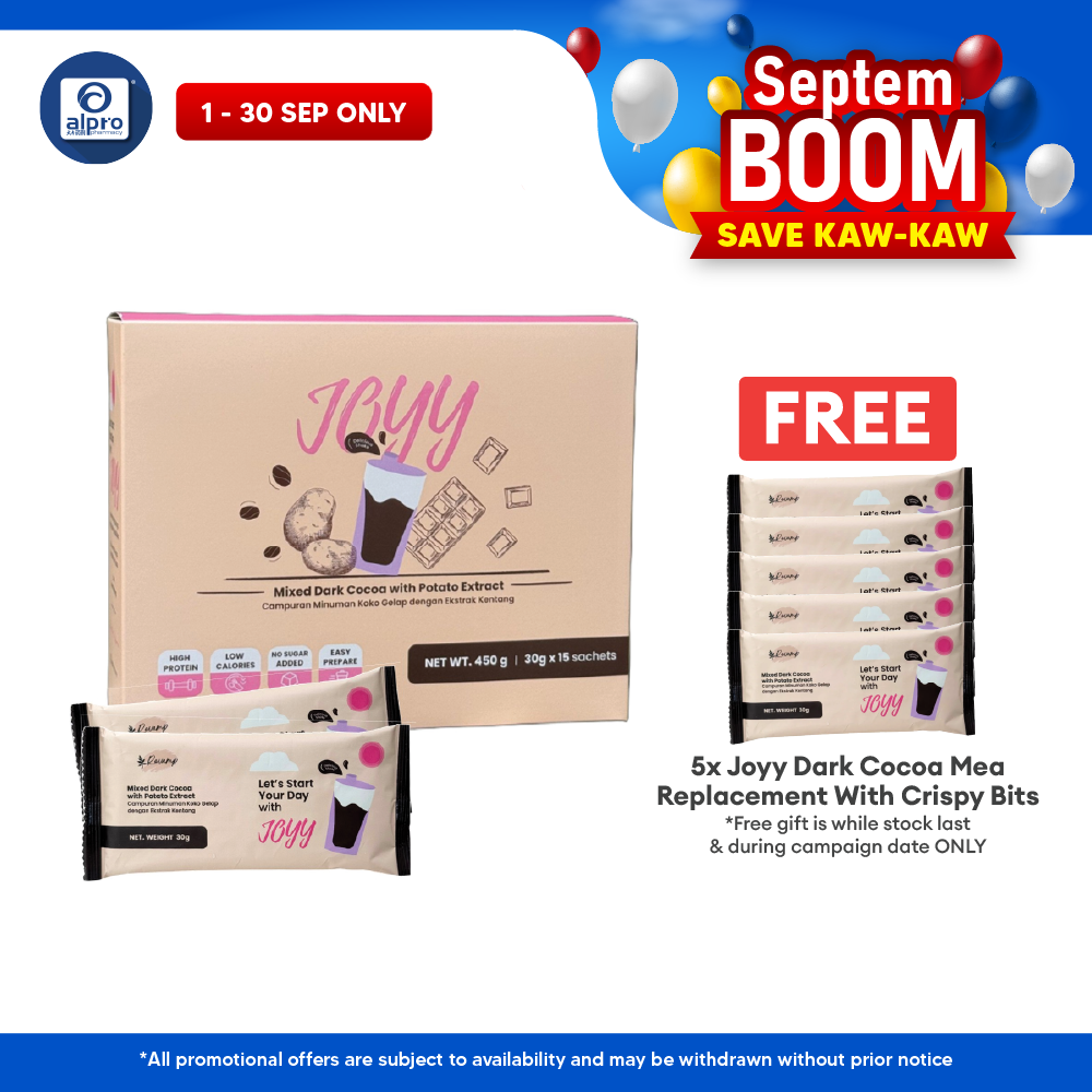 Joyy Dark Cocoa Meal Replacement with Crispy Bits 15s | Fulfilling Light Drink with Crunchy Bits JOYY