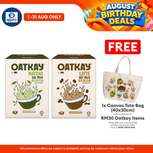 OATKAY Oat Milk (Matcha/ Latte) 10s | Non-Dairy Plant-Based Oat Milk Beverage Oatkay