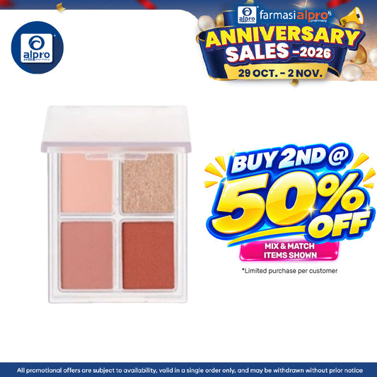 iromikke 4C Eyeshadow Palette (Bisc Chouchou/Teracotta Pipi/Fierte Noir/Chic Marron/Coquelicot Ange/Cocoa Orange/Rose M)