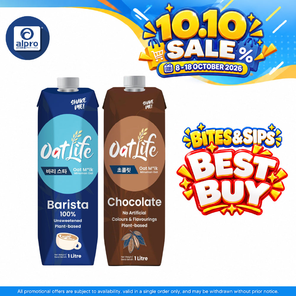 Oatlife Oat Milk (Barista/ Chocolate) 1L | Unsweetened & Smooth Oat Milk