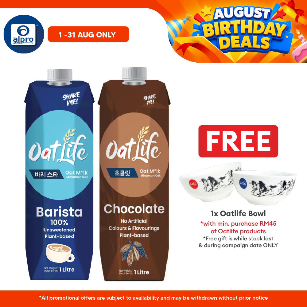 Oatlife Oat Milk (Barista/ Chocolate) 1L | Unsweetened & Smooth Oat Milk OatLife