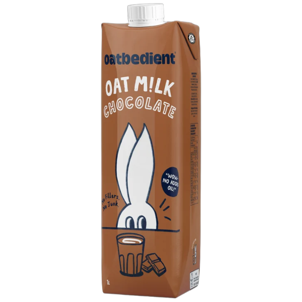 Oatbedient Oat Milk (Barista/ Chocolate) 1L | Smooth & Creamy with Natural Sweet Oatbedient