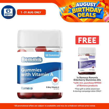 Remeco Remmis Vitamin A Gummies 60s | Support Overall Vision Health Remeco