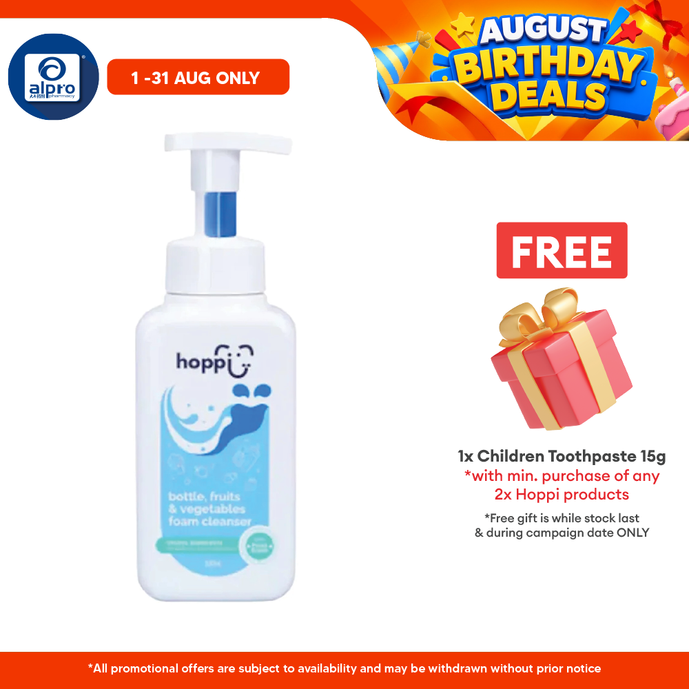 Hoppi Baby Bottle, Fruit & Vegetables Foam Cleanser 500mL | Food Grade Certified & Safe On Skin Hoppi