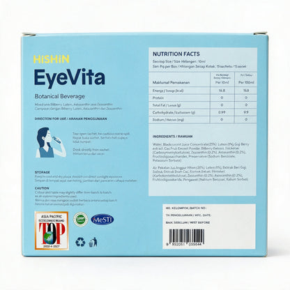 HISHIN EyeVita Botanical Beverage 15S | With Pre-Biotic HISHIN