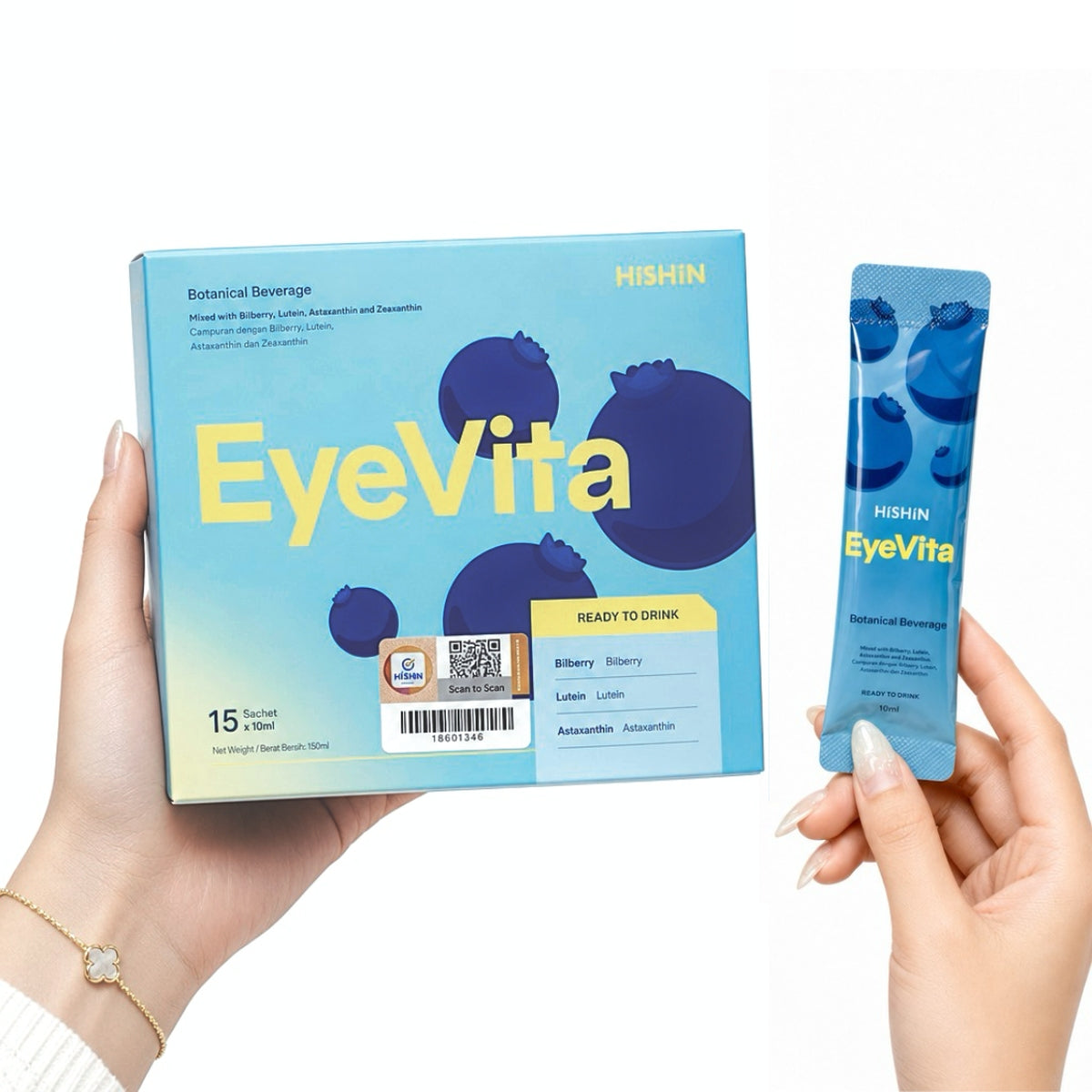 HISHIN EyeVita Botanical Beverage 15S | With Pre-Biotic HISHIN