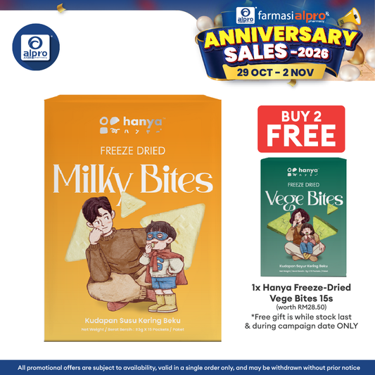 Hanya Freeze-Dried Milky Bites 3g X 15s | Nutritious & Delicious