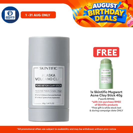 Skintific Alaska Volcano Clay Mask Stick 40g | Exfoliates Blackheads & Pores Skintific