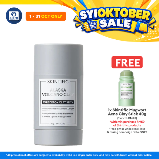 Skintific Alaska Volcano Clay Mask Stick 40g | Exfoliates Blackheads & Pores