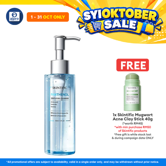 Skintific Panthenol Gentle Gel Cleanser 120mL | Deep Pore Cleansing & Refreshing