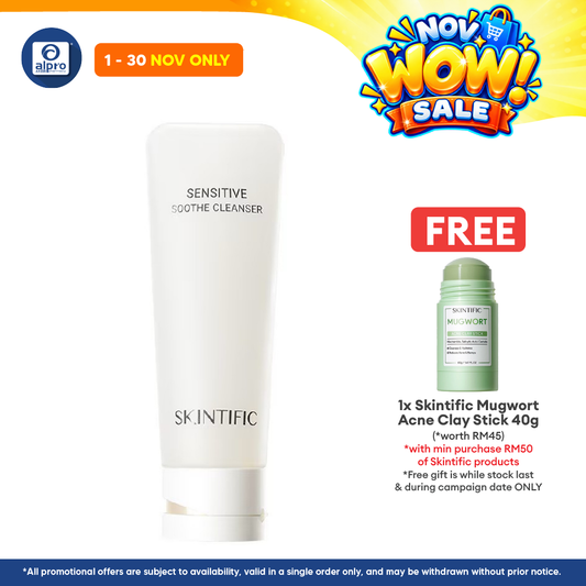 Skintific Sensitive Soothe Cleanser 120mL | Deep Cleansing & Calming Feeling