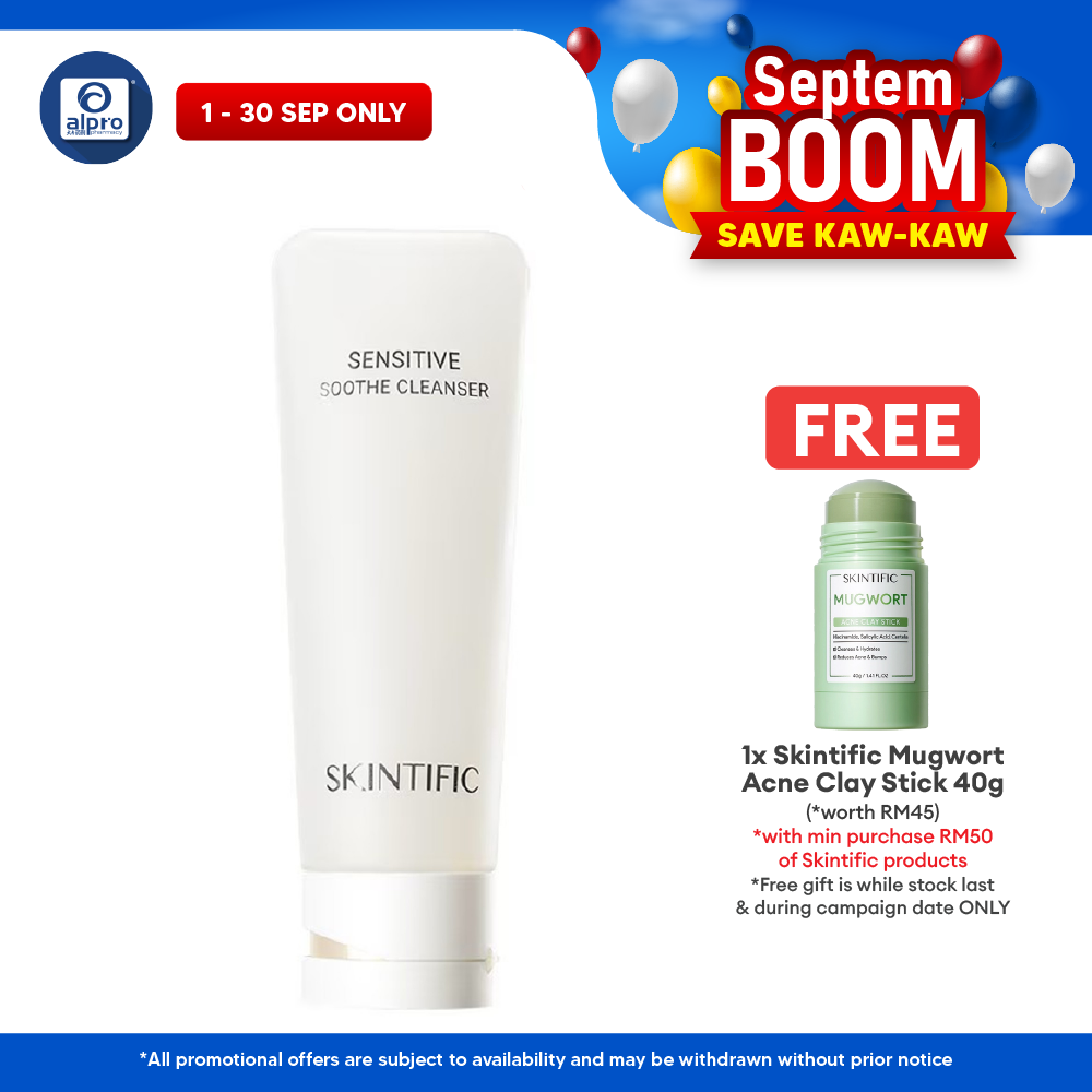 Skintific Sensitive Soothe Cleanser 120mL | Deep Cleansing & Calming Feeling Skintific