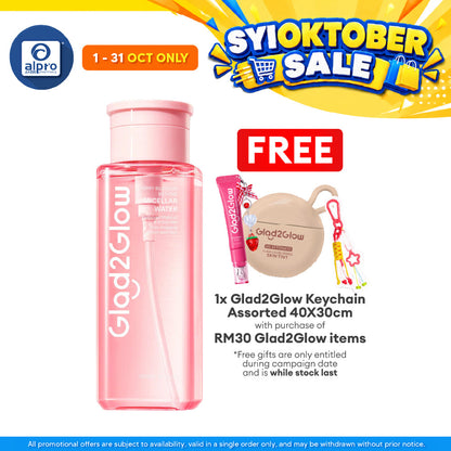 Glad2Glow Cherry Blossom Betaine Micellar Water 300mL | Remove Makeup in One Wipe