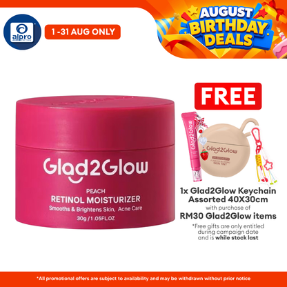 Glad2Glow Peach Retinol Moisturizer 30g | Prevent Signs of Premature Aging Glad2Glow