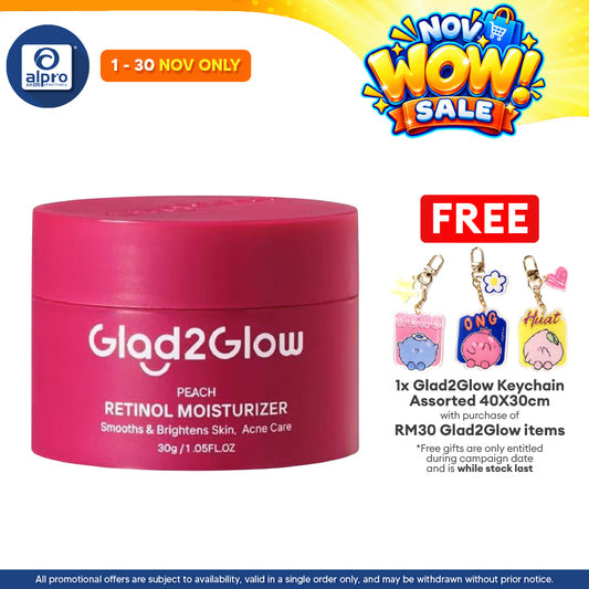 Glad2Glow Peach Retinol Moisturizer 30g | Prevent Signs of Premature Aging