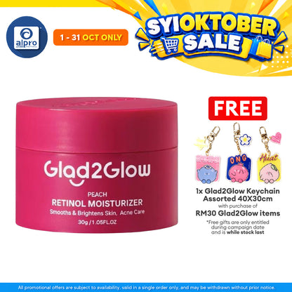 Glad2Glow Peach Retinol Moisturizer 30g | Prevent Signs of Premature Aging