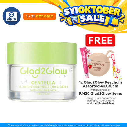 Glad2Glow Centella Allantoin Soothing Gel Moisturizer 30g | Hydrates Skin & Helps Treat Acne
