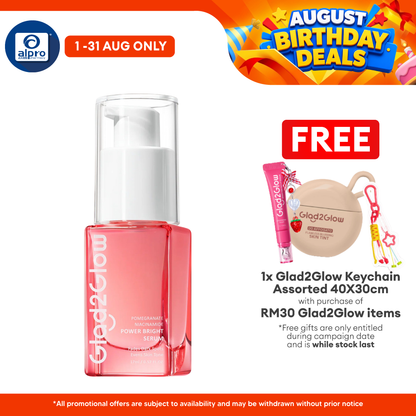 Glad2Glow Pomegranate 10% Niacinamide Power Bright Serum 17mL | Brighten & Strengthen Skin Barrier Glad2Glow