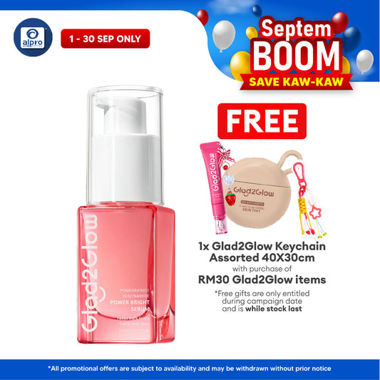 Glad2Glow Pomegranate 10% Niacinamide Power Bright Serum 17mL | Brighten & Strengthen Skin Barrier Glad2Glow