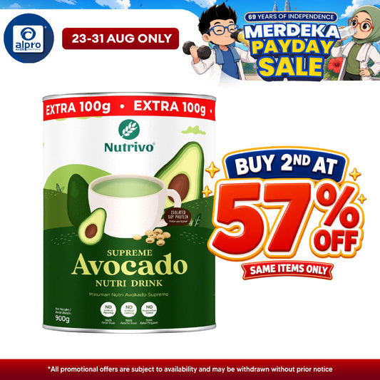 Nutrivo Supreme Avocado Nutri Drink 900g | High Fiber Nutrivo