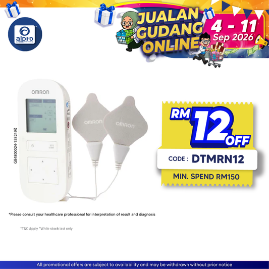 OMRON Electronic Nerve Stimulator (Heat TENS) HV-F311 | Rechargeable & Portable Form Omron
